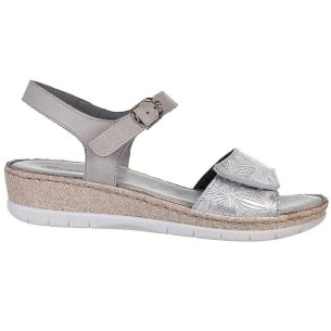 6260 Riposella Sandalia Sandalia de piel, pala con cierre en velcro y pulsera con cierre en hebilla ajustable. Forrado en piel y