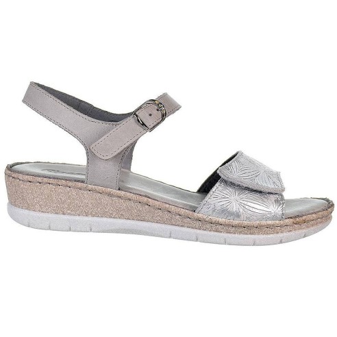 6260 Riposella Sandalia Sandalia de piel, pala con cierre en velcro y pulsera con cierre en hebilla ajustable. Forrado en piel y