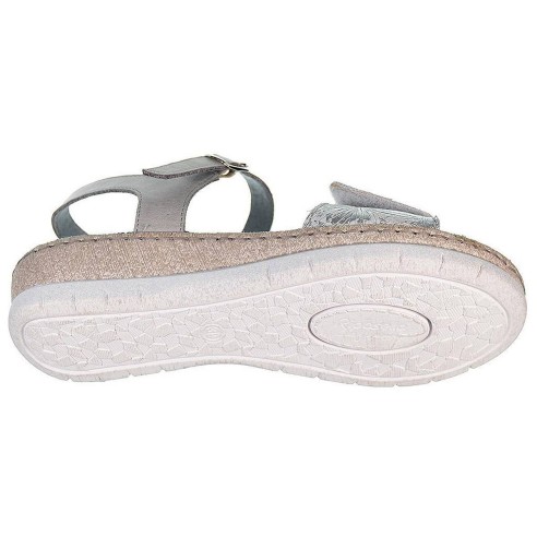 6260 Riposella Sandalia Sandalia de piel, pala con cierre en velcro y pulsera con cierre en hebilla ajustable. Forrado en piel y