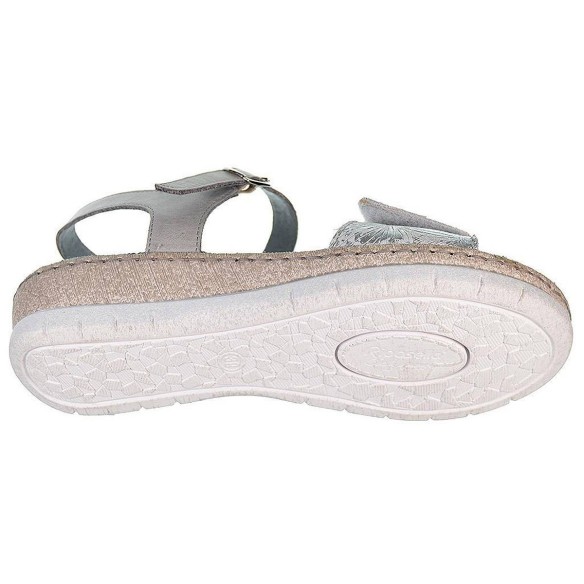 6260 Riposella Sandalia Sandalia de piel, pala con cierre en velcro y pulsera con cierre en hebilla ajustable. Forrado en piel y