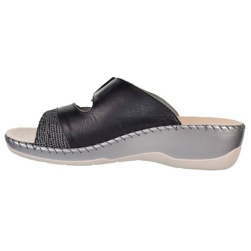 6430 Riposella Zueco Sandalia Zueco de piel, forro en piel y cierre con doble velcro. Plantilla extraíble en piel acolchada, muy