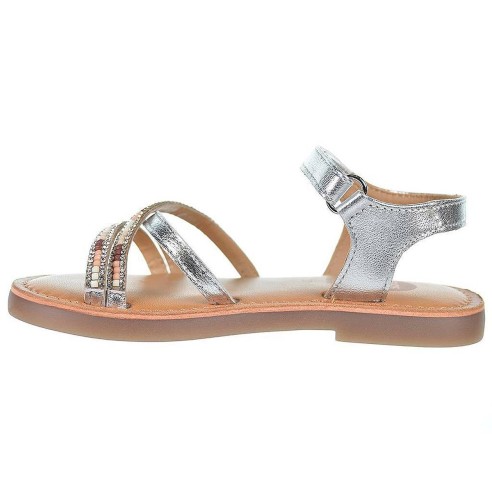 Eudora Gioseppo Sandalia EUDORA GIOSEPPO. Sandalia en material de piel metalizado con tiras cruzadas. Cierre en pulsera con velc