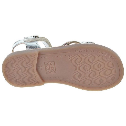 Eudora Gioseppo Sandalia EUDORA GIOSEPPO. Sandalia en material de piel metalizado con tiras cruzadas. Cierre en pulsera con velc