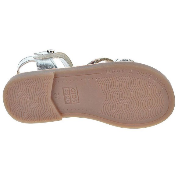 Eudora Gioseppo Sandalia EUDORA GIOSEPPO. Sandalia en material de piel metalizado con tiras cruzadas. Cierre en pulsera con velc