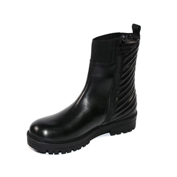 Annaba Gioseppo Botín Botín de piel con elástico lateral. Planta de piel con acolchado de látex y forro de poliéster reciclado. 