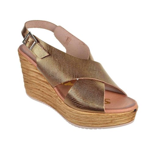 3672 Oh! My Sandals Sandalia Sandalia en piel con tiras cruzadas. Cierre con hebilla regulable. Plantilla confort y piso de poli