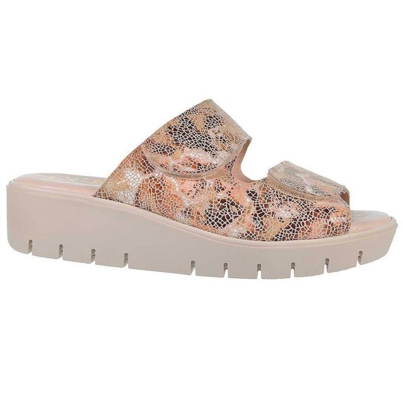 400 Duendy Zueco 400 DUENDY. Sandalia tipo Zueco de piel , forrado interior en piel y plantilla de piel confort. Cierre con velc