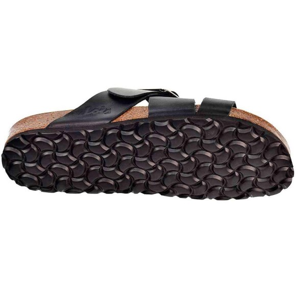 74317 Lois Zueco 74317 LOIS. Sandalia tipo Zueco de piel con tiras cruzadas y cierre con hebilla regulable. Piso de bio con plan