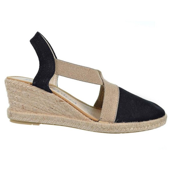 20190 Mediterranea Alpargata 20190 MEDITERRÁNEA. Sandalia Alpargata textil con elásticos laterales y plantilla acolchada. Piso c