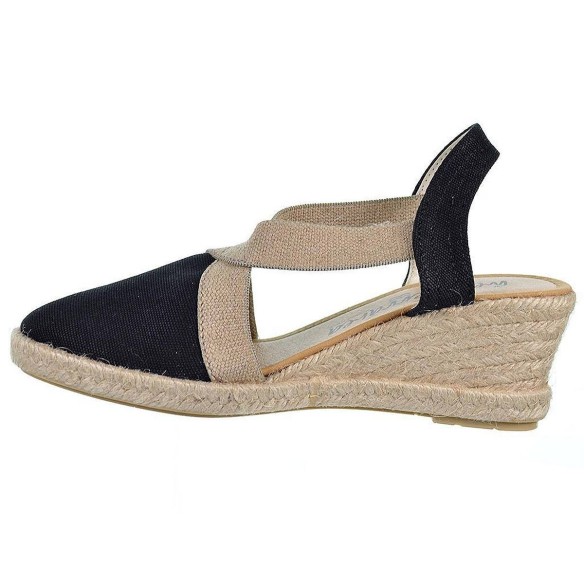 20190 Mediterranea Alpargata 20190 MEDITERRÁNEA. Sandalia Alpargata textil con elásticos laterales y plantilla acolchada. Piso c