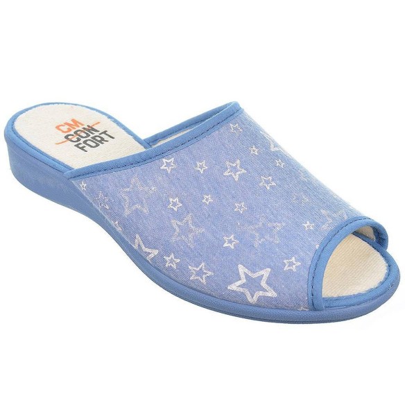 20278 Cmconfort Zapatilla Casa 20278 CMCONFORT. Zapatilla textil destalonada con puntera abierta, plantilla textil acolchada. Pi
