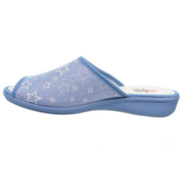 20278 Cmconfort Zapatilla Casa 20278 CMCONFORT. Zapatilla textil destalonada con puntera abierta, plantilla textil acolchada. Pi