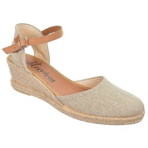 20185 Mediterranea Alpargata 20185 MEDITERRÁNEA. Sandalia Alpargata textil con cierre en pulsera de piel. Plantilla acolchada. P 2