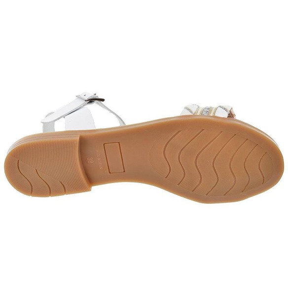 2472 Duendy Sandalia 2472 DUENDY SANDALIA. En piel con pala combinada en fantasía . Plantilla de piel acolchada muy confortable 