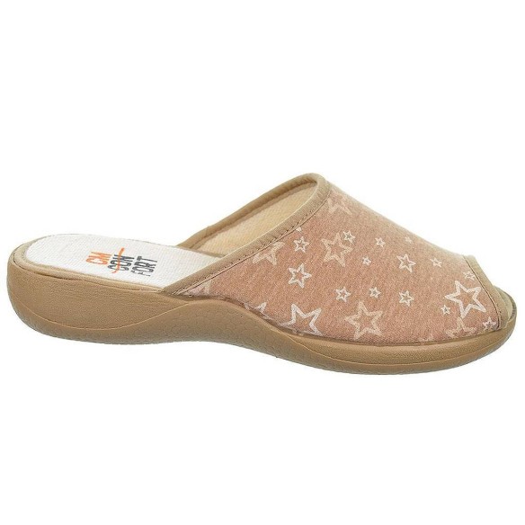 20243 Cmconfort Zapatilla Casa 20243 CMCONFORT. Zapatilla textil destalonada con puntera abierta, plantilla textil acolchada. Pi