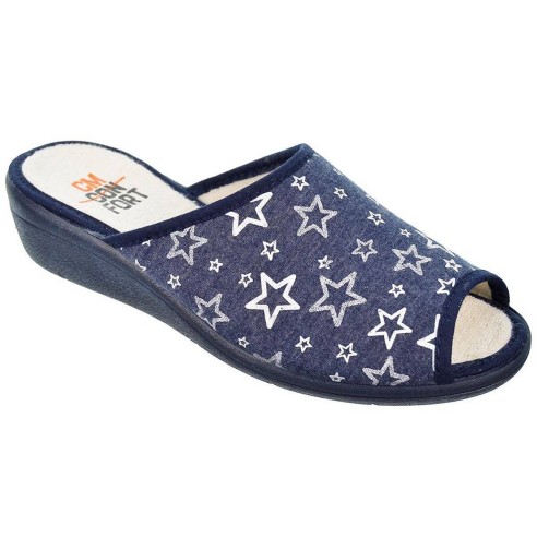 20272 Cmconfort Zapatilla Casa 20272 CMCONFORT. Zapatilla textil destalonada con puntera abierta, plantilla textil acolchada par