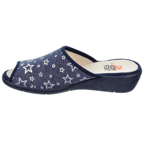 20272 Cmconfort Zapatilla Casa 20272 CMCONFORT. Zapatilla textil destalonada con puntera abierta, plantilla textil acolchada par