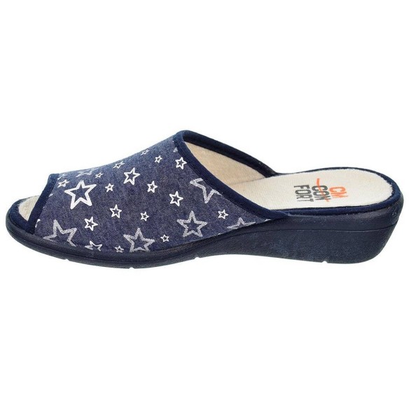 20272 Cmconfort Zapatilla Casa 20272 CMCONFORT. Zapatilla textil destalonada con puntera abierta, plantilla textil acolchada par
