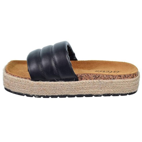 22058 Isteria Zueco 22058 ISTERIA Sandalia tipo ZUECO en material sintético acolchado, con planta de bio, piso plataforma forrad