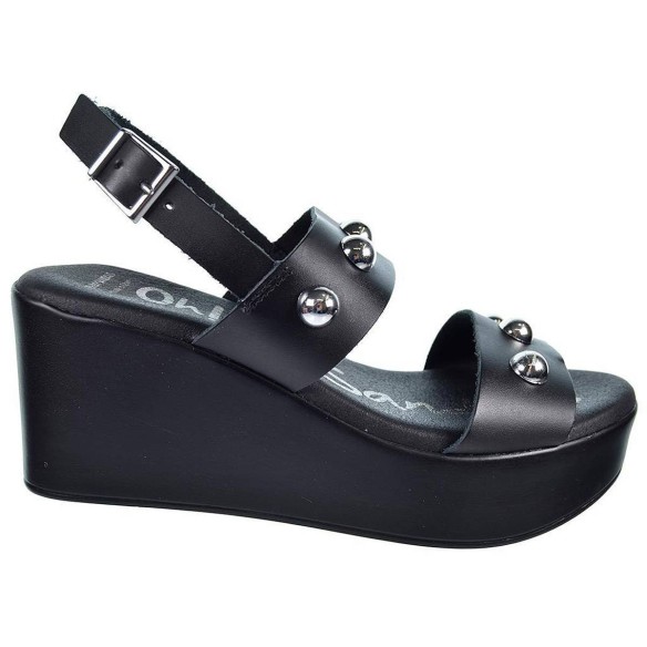 4741 Isteria Sandalia Sandalia de piel, cierre con hebilla regulable. Plantilla acolchada muy confortable. Piso cuña de poliuret