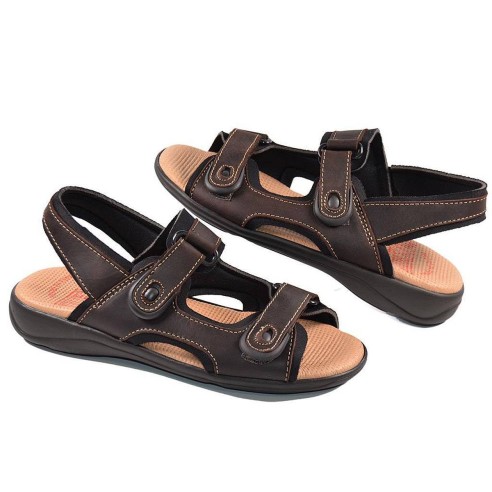 10 Duendy Sandalia Sandalia piel nobuck con forrado interior en textil acolchado. Plantilla piel. Cierre con doble velcro en pal