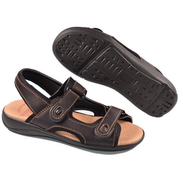 10 Duendy Sandalia Sandalia piel nobuck con forrado interior en textil acolchado. Plantilla piel. Cierre con doble velcro en pal