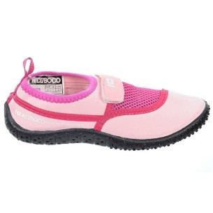 Rouf22 Nicoboco Escarpin Escarpin textil elástico y rejilla para el agua. Cierre elástico ajustable al tobillo y velcro. Con sue 2