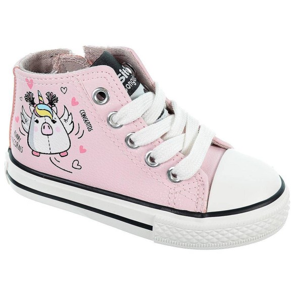 14162 Osito Zapatilla Bota Zapatilla Bota Sintético, cierre en cordones y cremallera interior. Plantilla textil acolchada y suel