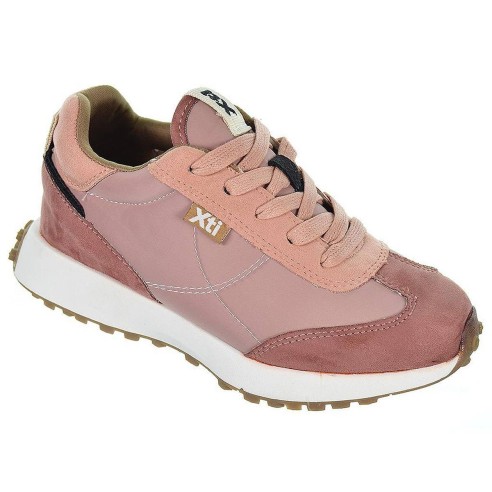 150141 Xti Kids Sneaker Zapato Sneaker textil y sintético. Forro y plantilla textil acolchado. Cierre en cordones ajustable. Sue