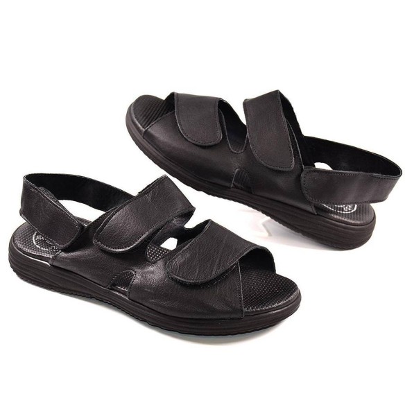 926 Duendy Sandalia Sandalia piel y forro piel. Cierre con doble velcro en pala y correa trasera con velcro. Plantilla acolchada