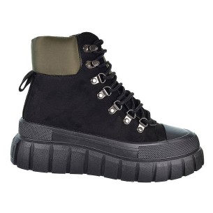 22207 Isteria Botín Botín en antelina y forrado interior textil. Cierre en cordones ajustables. Piso con plataforma de goma anti 2