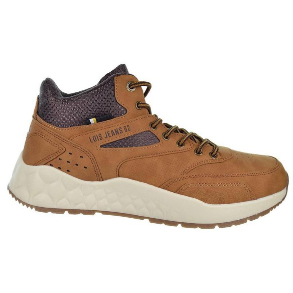 64209 Lois Botín Botín sintético y collarín acolchado en textil, cierre en cordones. Forro y plantilla textil acolchado. Suela d