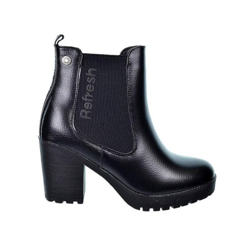 170063 Refresh Botín Botín sintético con elástico lateral exterior. Forrado en textil acolchado y cierre con cremallera interior