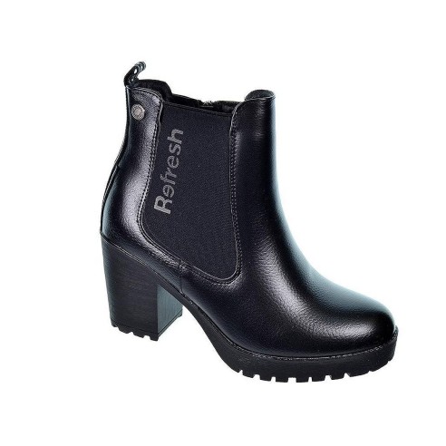 170063 Refresh Botín Botín sintético con elástico lateral exterior. Forrado en textil acolchado y cierre con cremallera interior