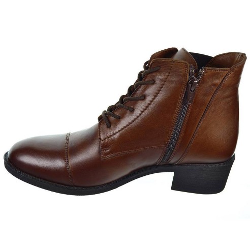 L701 Treintas 30s Botín Botín de piel, forro y plantilla textil. Cordones, cremallera interior y elástico exterior. Suela de gom