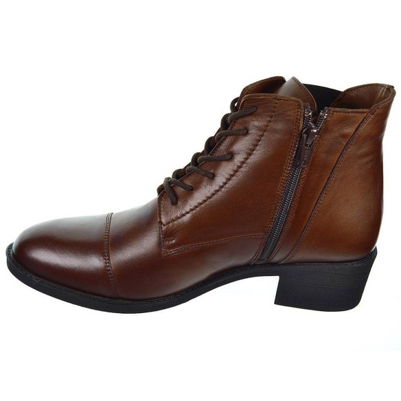 L701 Treintas 30s Botín Botín de piel, forro y plantilla textil. Cordones, cremallera interior y elástico exterior. Suela de gom