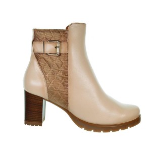 Leury11 Desireé Botín Botín de piel con forro textil Dry Adsorber, plantilla acolchada. Cierre con cremallera lateral. Suela ant