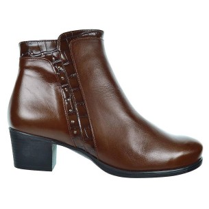 Neus15 Desireé Botín Botín de piel con forro textil Dry Adsorber, plantilla de piel acolchada. Cremallera lateral. Suela antides