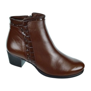Neus15 Desireé Botín Botín de piel con forro textil Dry Adsorber, plantilla de piel acolchada. Cremallera lateral. Suela antides 2