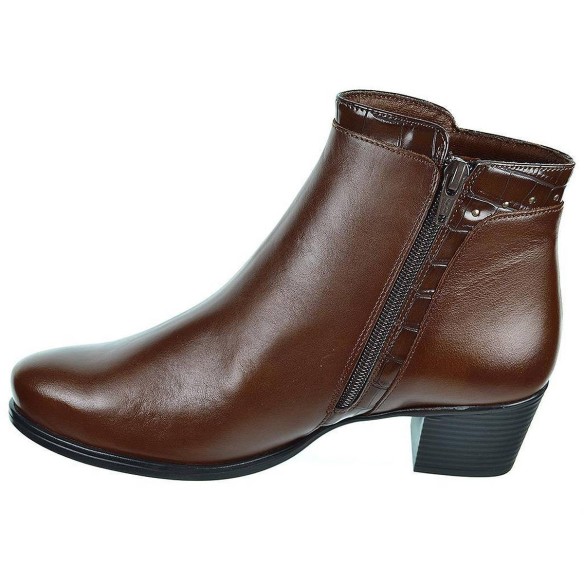 Neus15 Desireé Botín Botín de piel con forro textil Dry Adsorber, plantilla de piel acolchada. Cremallera lateral. Suela antides