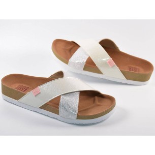 47916 Gioseppo Zueco Sandalia Zueco material sintético, tiras cruzadas con diferentes materiales. Planta textil , piso bio sinté 2