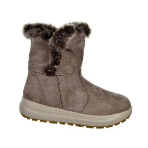 22420 Amarpies Botín Botín en antelina. Caña con collarín de pelo y forro sintético. Plantilla acolchada extraíble. Cremallera. 