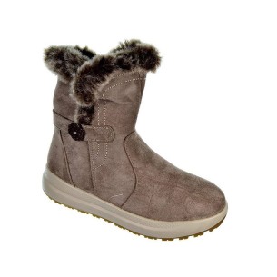 22420 Amarpies Botín Botín en antelina. Caña con collarín de pelo y forro sintético. Plantilla acolchada extraíble. Cremallera.  2