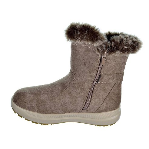 22420 Amarpies Botín Botín en antelina. Caña con collarín de pelo y forro sintético. Plantilla acolchada extraíble. Cremallera. 