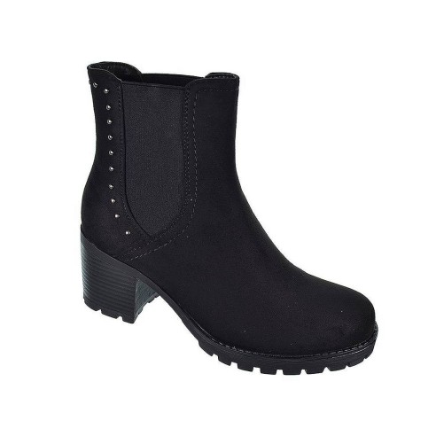 22519 Amarpies Botín Botín en antelina y elástico en ambos lados. Forrado acolchado y plantilla extraíble. Suela antideslizante 