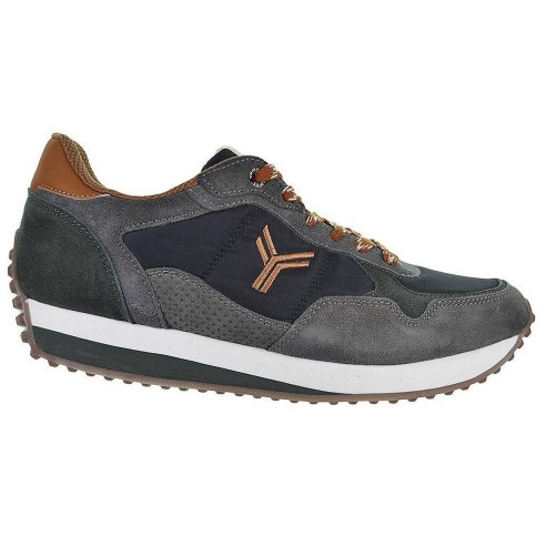 Elbrus Yumas Sneaker Zapato Sneaker en serraje y nylon, forro textil acolchado transpirable, plantilla confort látex y cierre en