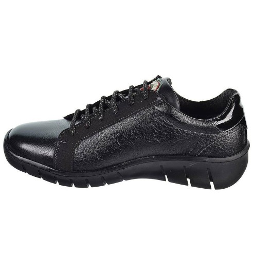 60606 Baerchi Zapato confort Zapato de piel. Forro y plantilla en textil acolchado transpirable. Con cordones ajustables y crema