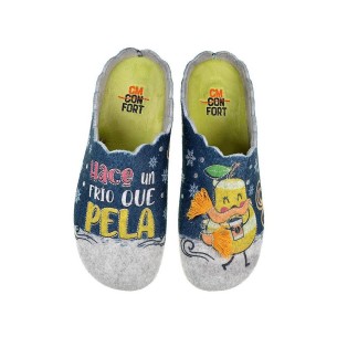 20361 CMConfort Zapatilla Casa Zapatilla estar por casa. Destalonada textil muy suave y plantilla acolchada extraíble. Piso de g