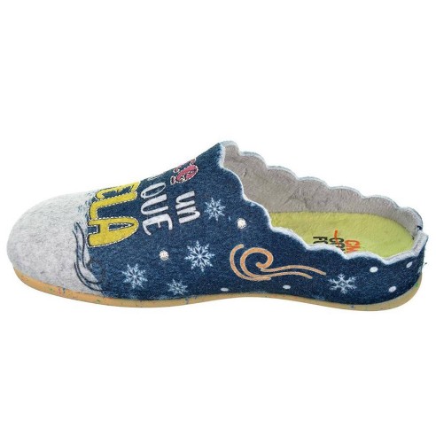 20361 CMConfort Zapatilla Casa Zapatilla estar por casa. Destalonada textil muy suave y plantilla acolchada extraíble. Piso de g