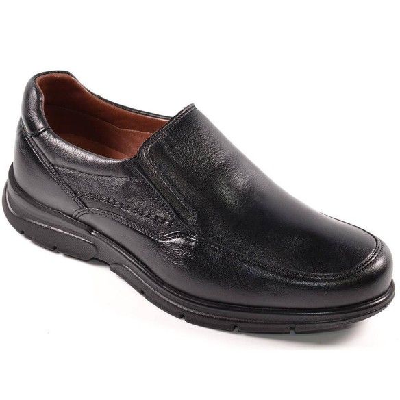 1251 Ancho Especial Baerchi Zapato Zapato piel, forro acolchado y plantilla confort extraíble. Elásticos laterales. Piso de poli